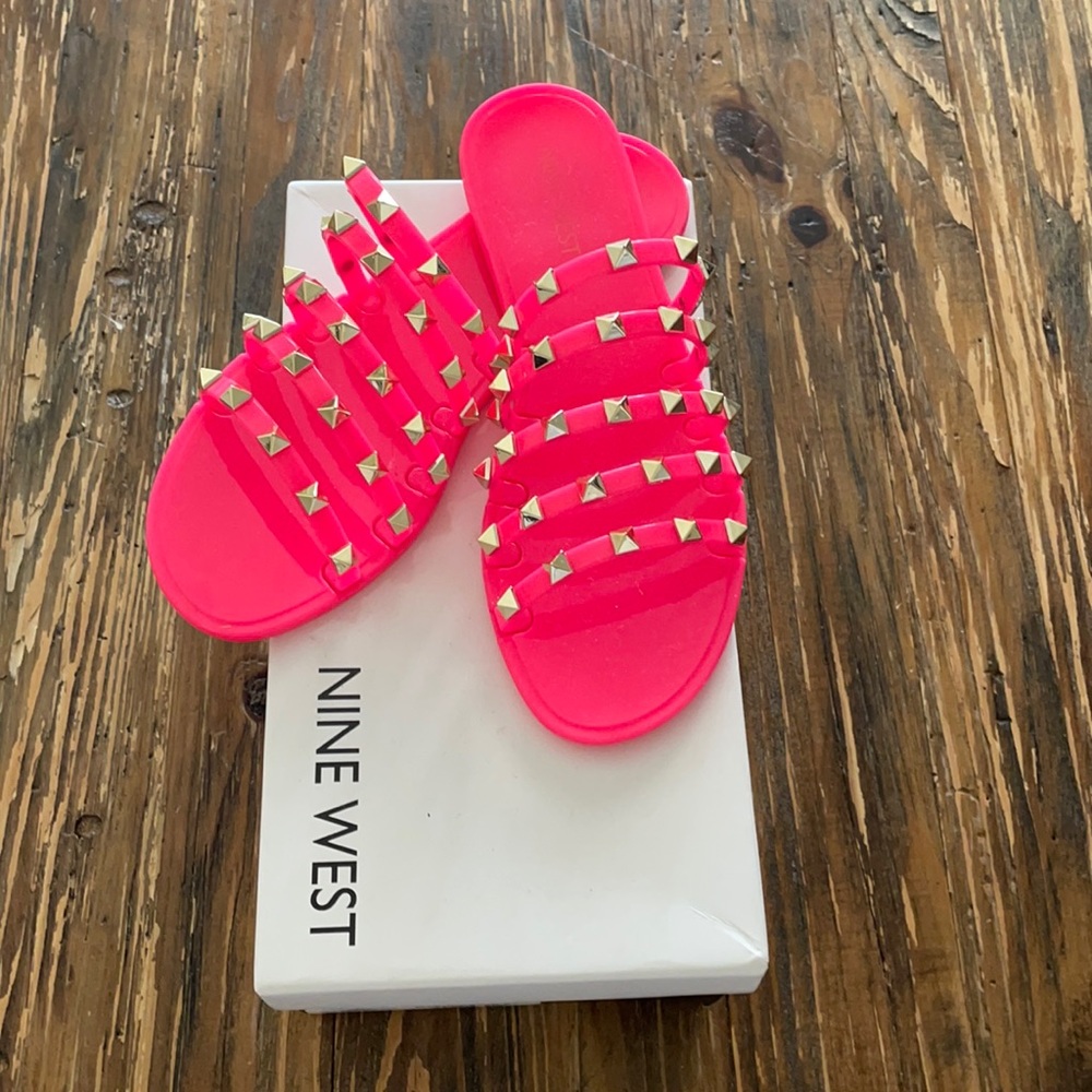 Nine West studded flat sandals